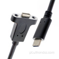 Ângulo reto USB-C para o cabo USB-C